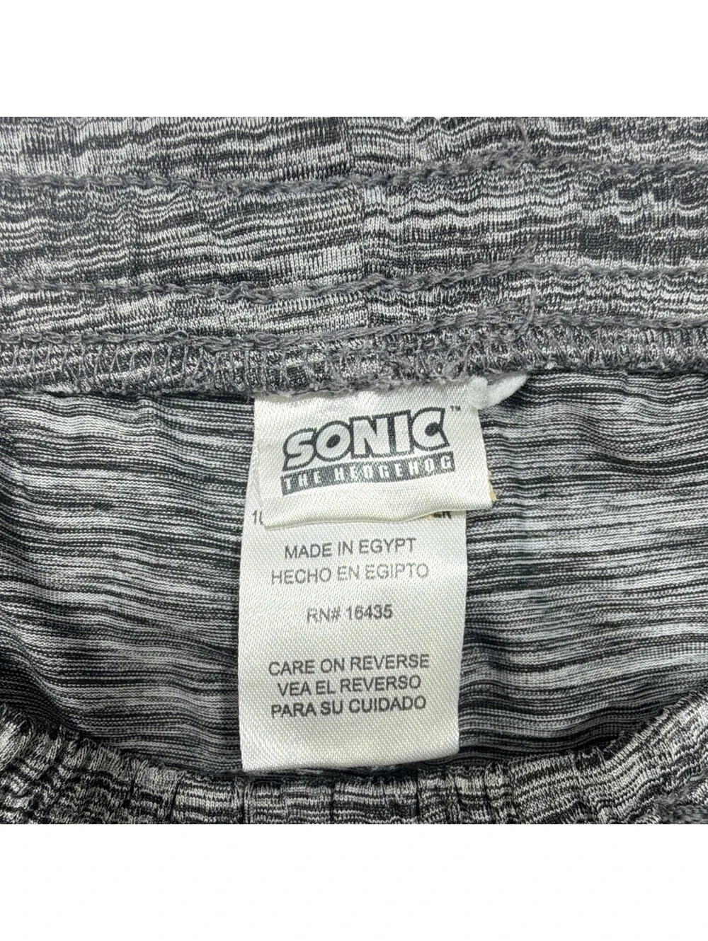 Sonic the Hedgehog Boys Size 6 Gray Athletic Shorts Drawstring Graphic 4